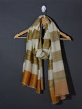 OMVAI Patterned Striped Pashmina Combo Gift Set in Pure wool (Set of 2 - For HIM and for HER)