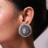 Devi Silver Stud Earrings