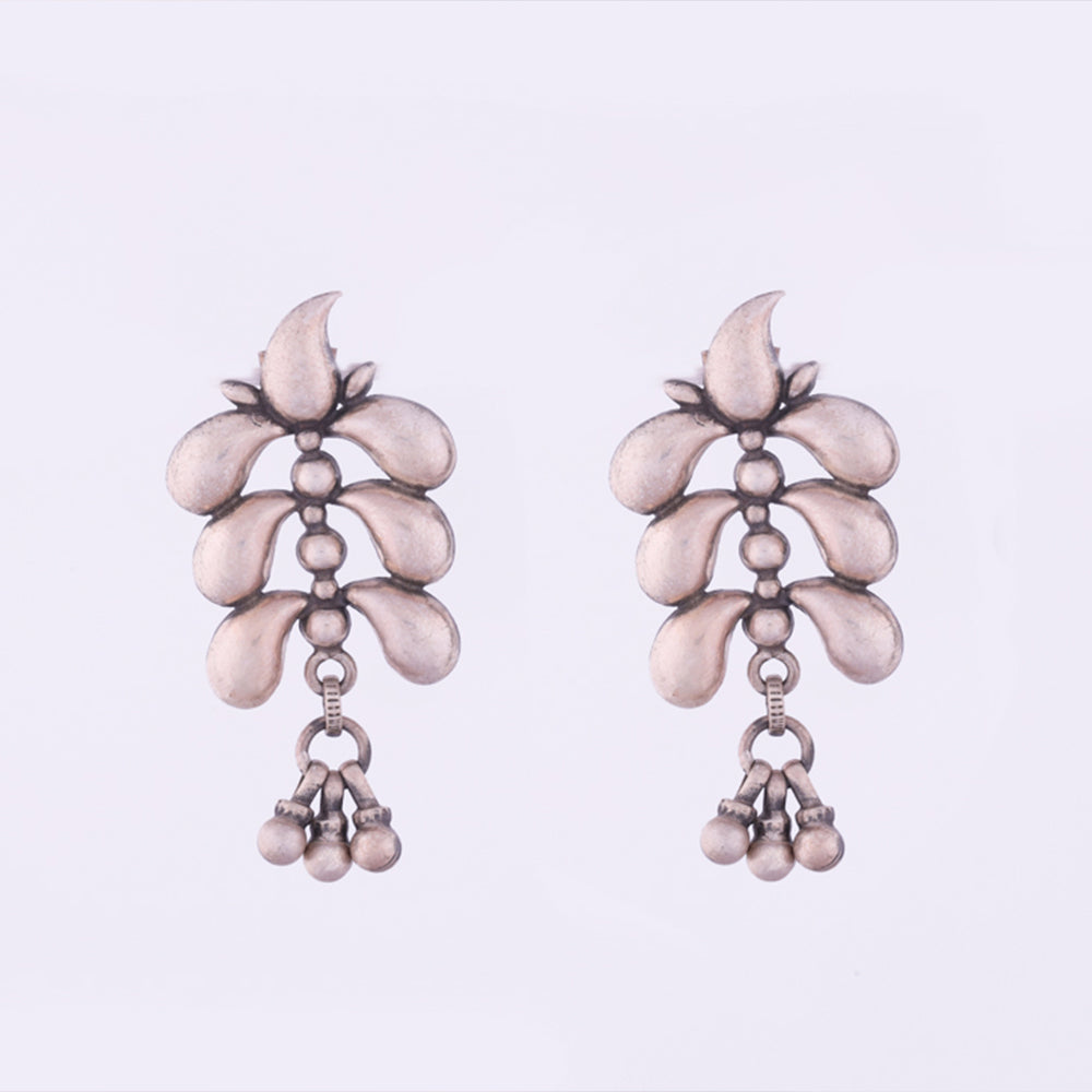 Water Droplets Silver Earrings