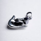 OMVAI : "I Love You" in Sign Language Pendant : AMETHYST Healing Stone