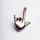 OMVAI : "I Love You" in Sign Language Pendant : Rose Gold Plating