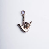 OMVAI : "I Love You" in Sign Language Pendant : Rose Gold Plating