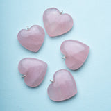 OMVAI : "HEART" Healing Pendant : Natural Rose Quartz (Pink)