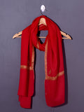 PALLA BUTI Magnificent Hand Embroidered Stole - Red