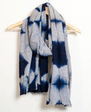 Tie and Dye Star Light Pattern Super Soft Woolen Muffler - Navy